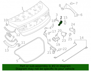 Отбойник крышки багажника левый Lincoln MKZ 13-20