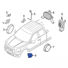 Динамик торпедный Ford Explorer 20-25