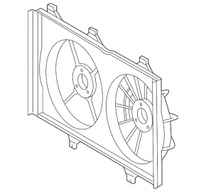 Ansamblu carcasa radiator difuzor Toyota Highlander 14-16 3.5 pentru motoare înalte