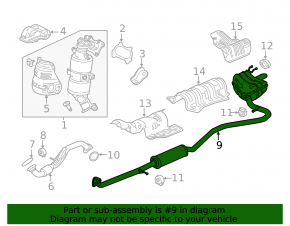 Глушитель задняя часть с бочкой Honda Civic X FC 18-21 2.0