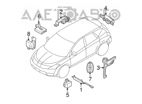 THEFT-LOCKING ECU ECM COMPUTER Nissan Murano z50 03-07