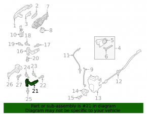Петля двери нижняя передняя правая Volvo XC40 16-
