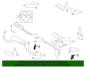 Husă bord stânga neagră pentru Subaru Outback 20-25