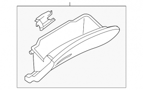 Перчаточный ящик, бардачок Infiniti Q50 14-20 серый
