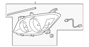 Far dreapta față Toyota Rav4 06-12, gol, HALOGEN