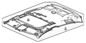 Обшивка потолка Honda Civic XI FE/FL 22-24 5d серый, без люка
