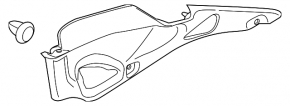 Накладка задней стойки левая верхняя Subaru Impreza WRX GH 08-14 5d серая