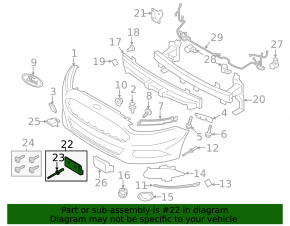 Площадка под номер Ford Fusion mk5 13-16