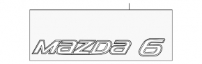 Эмблема надпись Mazda 6 крышки багажника Mazda 6 19-21