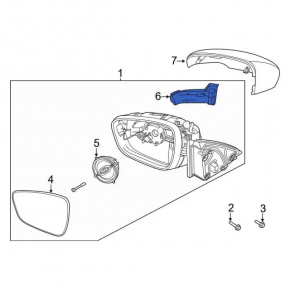 Повторитель поворота левого зеркала Ford Escape MK4 20-22