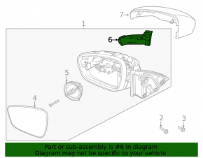 Повторитель поворота левого зеркала Ford Escape MK4 20-22