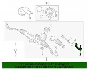 Рулевая тяга с наконечником левая Mercedes CLA 14-19