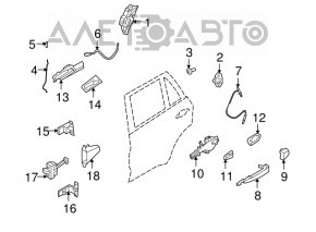 Ручка двери внутренняя задняя правая BMW X5 E70 07-13