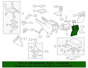 Накладка центральной консоли задняя Toyota Camry v55 15-17 usa черная, царапины