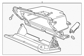 Перчаточный ящик, бардачок Chevrolet Cruze 16- черн