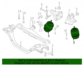 Подушка двигателя левая Porsche Cayenne 958 11-14 3.6