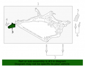 Клык подрамника передний правый Mazda CX-3 16-21