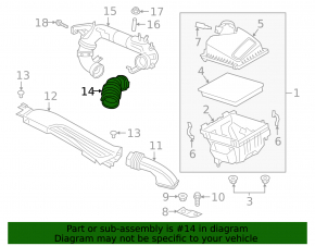 Воздуховод от фильтра Ford Escape MK4 20-22 1.5T резина