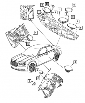 Усилитель аудио Chrysler 300 11-14