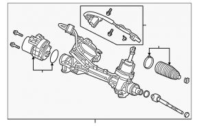Рейка рулевая Acura RDX 19-21 AWD