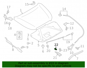 Защелка опоры капота Subaru Forester 19-24 SK