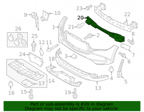 Абсорбер переднего бампера Mazda CX-5 22-25