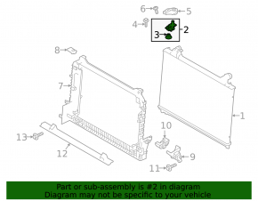 Suport radiator dreapta sus pentru Land Rover Range Rover Velar 18-23