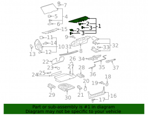 Полка задняя Lexus ES350 07-09 серая без шторки