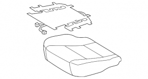 Пассажирское сидение Toyota Camry v55 15-17 usa без airbag, велюр серое