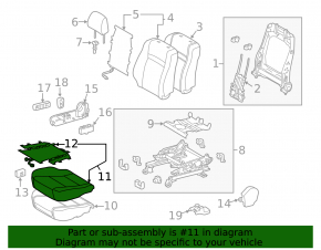Водительское сидение Toyota Camry v55 15-17 usa без airbag, велюр серое