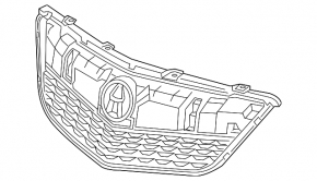 Grila radiatorului de bază Acura MDX 14-16 pre-restilizare