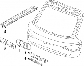 Capac usa portbagaj lateral dreapta Audi Q3 8U 15-18 de-a lungul geamului