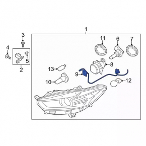 Проводка подкапотная с блоком предохранителей Ford Fusion mk5 13-14 1.5Т