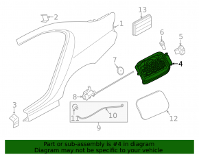 Корпус лючка бензобака BMW 5 F10 11-16