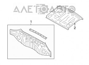 Задняя панель Subaru Impreza 4d 17-23 GK