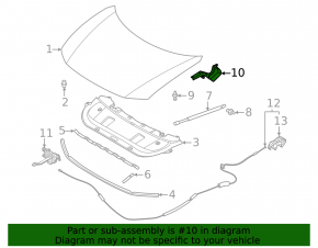 Петля капота левая Nissan Murano z53 25-26