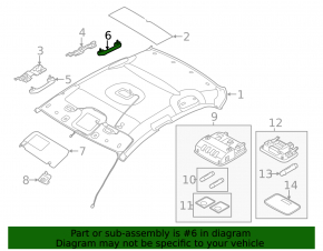 Ручка потолка правая Hyundai Elantra UD 11-16
