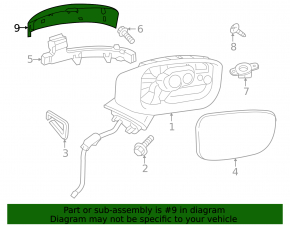 Крышка бокового зеркала левая Mazda CX-50 23-26