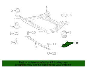 Лопух подрамника задний правый Lexus RX300 98-03