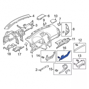 Накладка колени водителя Ford Explorer 16-17 беж