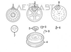 Гайка колесная d21 M12x1.5 Mitsubishi Eclipse Cross 18-24