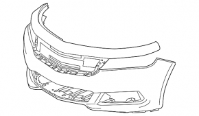 Бампер передний голый Chevrolet Impala 14-19