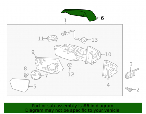 Крышка бокового зеркала правая Chevrolet Equinox 18-24 структура