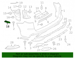 Крепление абсорбера заднего бампера левое BMW X5 G05 19-23