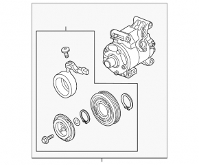 Компрессор кондиционера Mazda 3 14-16 BM дорест