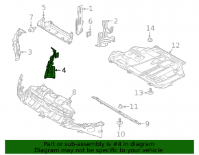 Дефлектор радиатора левый Ford Focus mk3 11-14 2.0