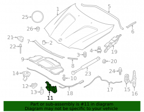 Замок капота левый BMW X3 F25 11-17