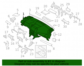 Торпедо передняя панель без AIRBAG Subaru Impreza 17-23 GK кожа