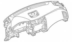 Torpedo cu airbag frontal pentru Nissan Altima 13-18, negru