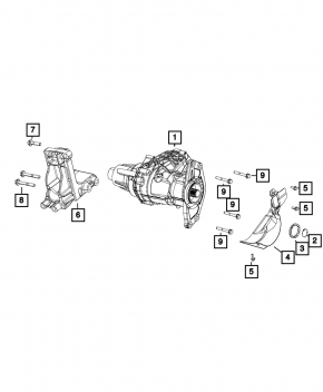 Передний редуктор раздатка Jeep Compass 17-22 акпп 41к